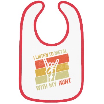 Discover Vintage Metal With Aunt Metal Kid Music Lover Bibs