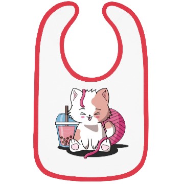Discover Chibi Boba Tea Cat Bibs