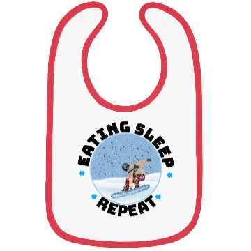 Discover Eat sleep snowboarding repeat Bibs