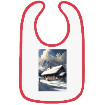 Discover alps winter landscape hut in the snow Bibs