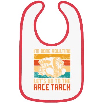 Discover Drag Racing Race Car Retro Vintage Bibs