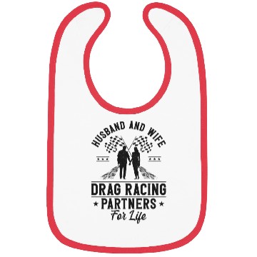 Discover Drag Racing Race Car Husband Wife Bibs