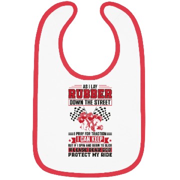Discover Drag Racing Race Car Prayer Bibs