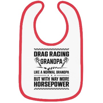 Discover Drag Racing Race Car Grandpa Bibs