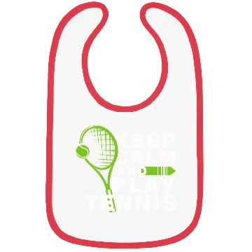 Discover Keep Calm and Play Tennis Bibs