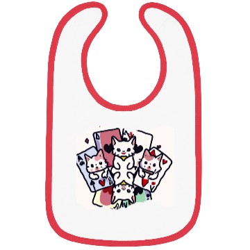 Discover Cats Playing Cards Bibs