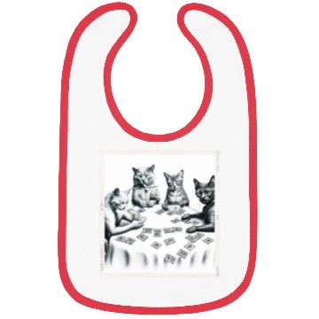 Discover Cats Playing Cards Bibs