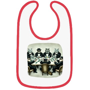Discover Cats Playing Cards Bibs