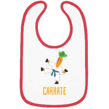 Discover Carrate Carrot Lover Karate Coach Martial Artist Bibs