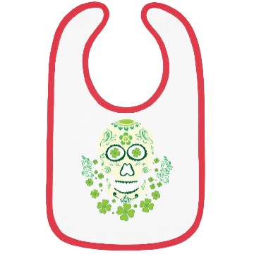 Discover Sugar Bone Skeleton Shamrock Saint Patrick Day Bibs