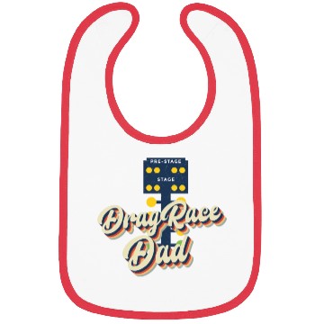 Discover Drag Racing Race Car Dad Retro Bibs