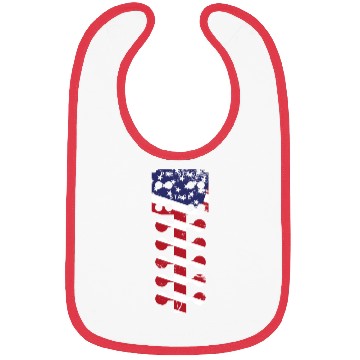 Discover Drag Racing Race Car American Flag Bibs