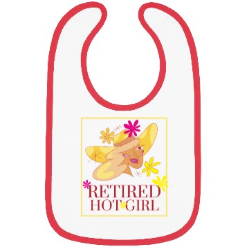 Discover Retired Hot Girl Retro 70s Girl Flower Aesthetic Bibs