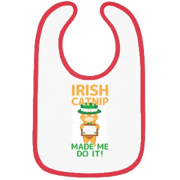 Discover Angry Funny Cat Happy Saint Patrick Day Bibs