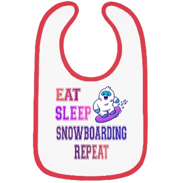 Discover Eat sleep snowboarding repeat Bibs