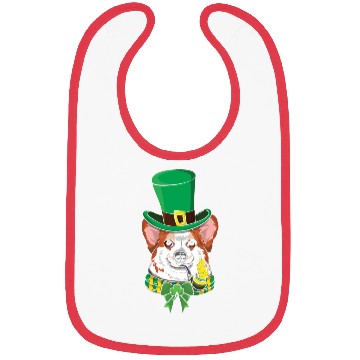 Discover Cute Corgi Irish Happy Saint Patrick Day Bibs