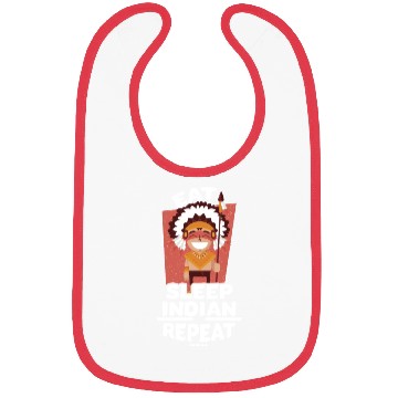 Discover Eat Sleep Indian Repeat Native American People Bibs