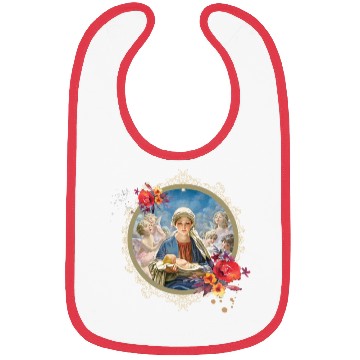 Discover Christmas Nativity Star Blessed Mother Mary Jesus Bibs