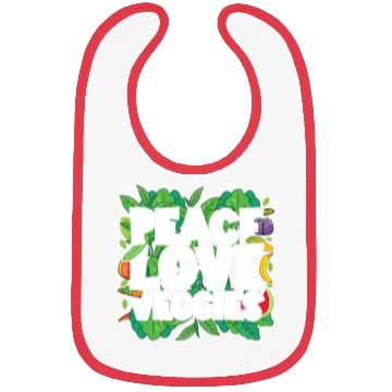 Discover Peace, Love, Veggies Bibs