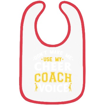 Discover Cheer Coach Voice Funny Cheerleading Coach Bibs