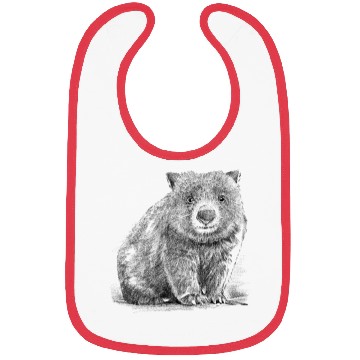 Discover Realistic wombat handrawn Bibs