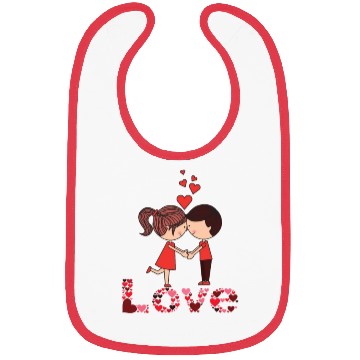 Discover Love -A couple expressing their love Bibs