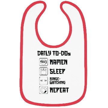 Discover Movie Fan Daily Binge Watcher Ramen Lover Bibs