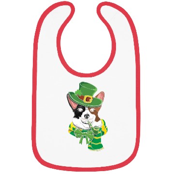 Discover Cute Irish Corgi Happy Saint Patrick Day Bibs