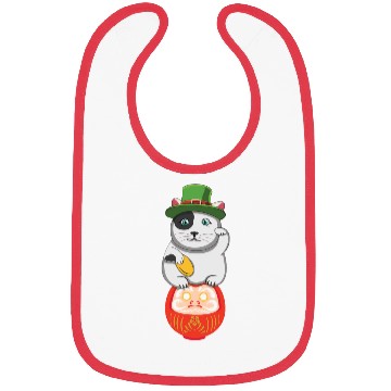 Discover Welcome Lucky Luck Cat Happy Saint Patrick Day Bibs