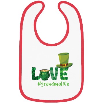 Discover Shamrock Love Grandma Saint Patrick Day Bibs