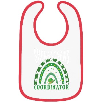 Discover Shenanigans Coordinator Shamrock Saint Patricks Bibs