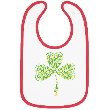 Discover Pattern Leopard Shamrock Luck Saint Patrick Day Bibs