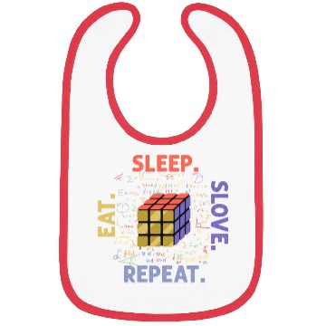 Discover Eat Sleep Solve Repeat Math Speed Cubing Genie Bibs