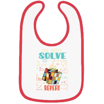 Discover Eat Sleep Solve Repeat Math Speed Cubing Genie Bibs