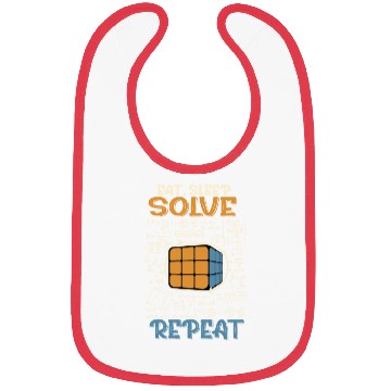 Discover Eat Sleep Solve Repeat Math Speed Cubing Genie Bibs