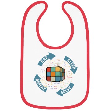Discover Eat Sleep Solve Repeat Math Speed Cubing Genie Bibs