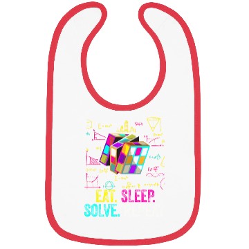 Discover Eat Sleep Solve Repeat Math Speed Cubing Genie Bibs