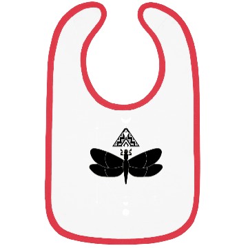 Discover Minimalist Insect Celestial Dragonfly Sacred Geome Bibs