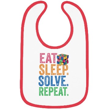 Discover Eat Sleep Solve Repeat Math Speed Cubing Genie Bibs