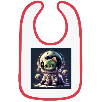 Discover cat in space Bibs