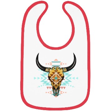 Discover Western Aztec Bull Skull Bibs
