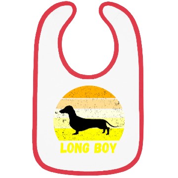 Discover Dachshund Long Boy Bibs