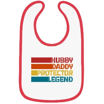 Discover Hubby daddy protector legend father nice quotes Bibs