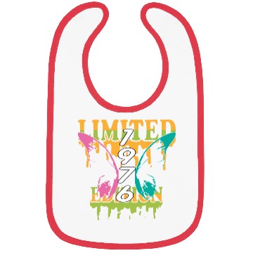 Discover 1976 Born Limited Edition Butterfly Gift Bibs