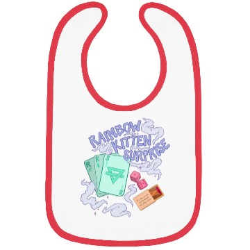 Discover rainbow kitten surprise Bibs