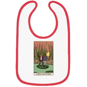 Discover Cottagecore Frog Tarot Card "The Lovers" for a Bibs