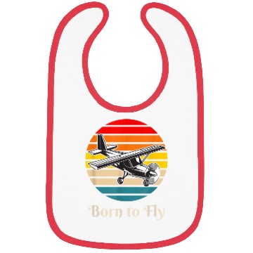 Discover Single Engine Prop Airplane Bibs Born to Fly
