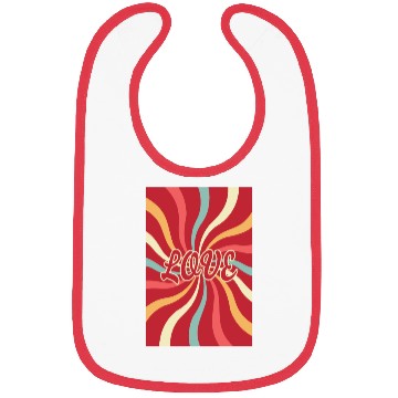 Discover 70´s style Love Poster Bibs