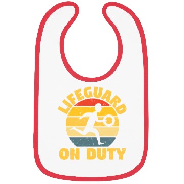 Discover Lifeguard On Duty Distressed Bibs