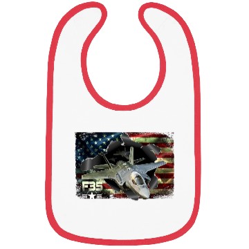 Discover F 35 Lightning Air Force Military Veteran Pride US Bibs